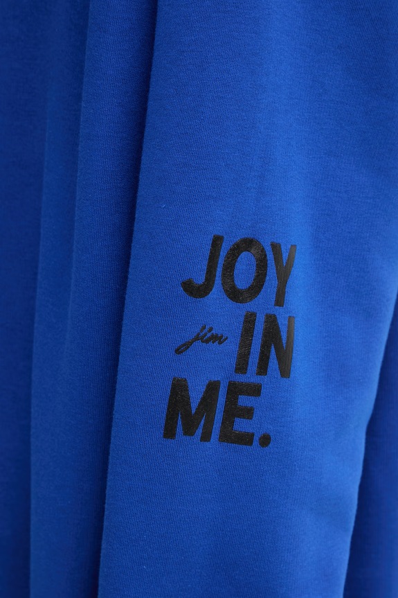 JOYINME oversize pulover ženski bombažen Rebel bluza.soft.rebel modra
