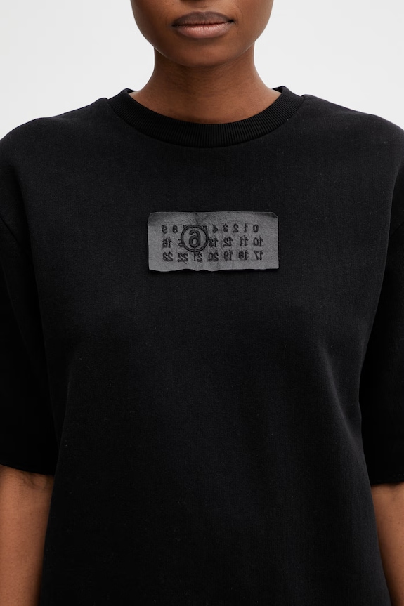 MM6 Maison Margiela тениска от памук дамска черен S62GU0147.M25014