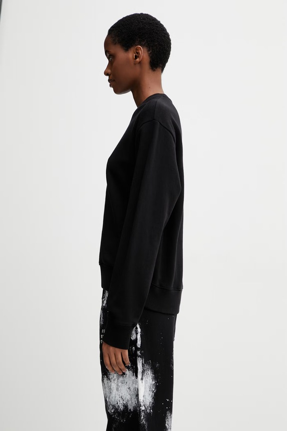 MM6 Maison Margiela суичър от памук дамски S62GU0145.M25014 черен SS26