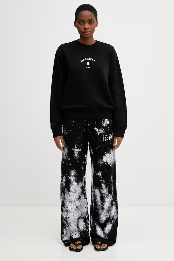 MM6 Maison Margiela суичър от памук дамски S62GU0145.M25014 черен