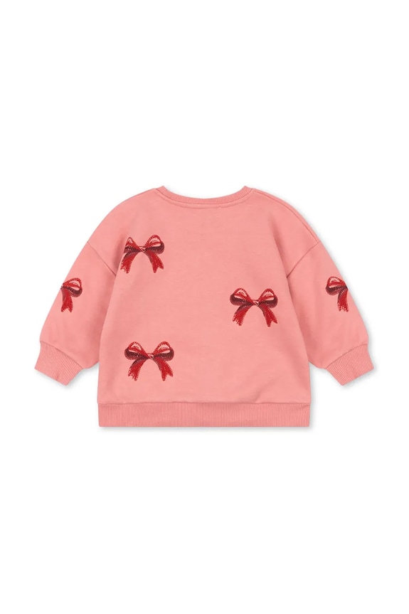 Detská mikina Konges Sløjd LOU BOW SWEAT SHIRT OCS KS104343.PreSpring ružová SS26