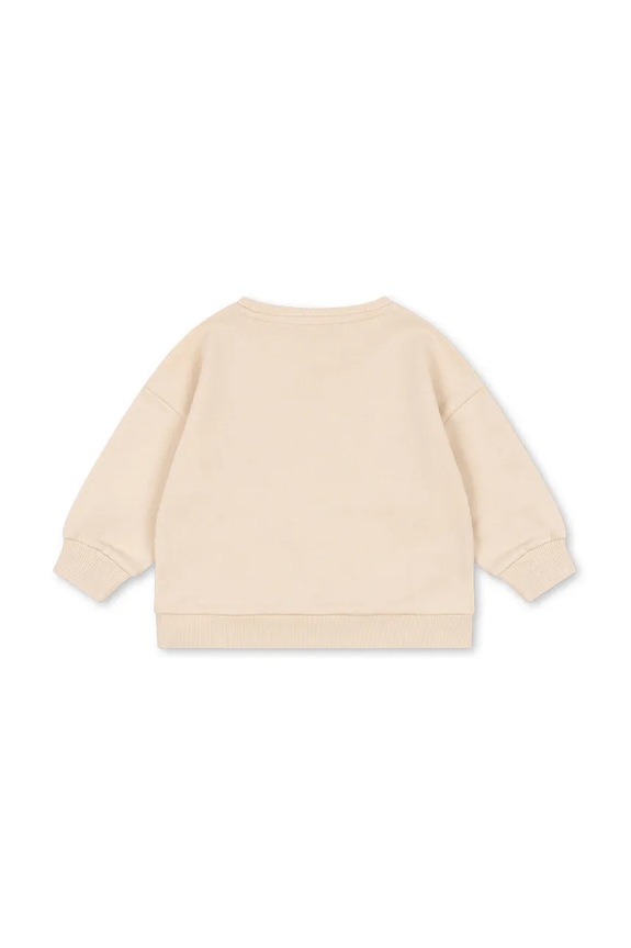Dievča Detská bavlnená mikina Konges Sløjd LOUPY LOU SWEAT SHIRT OCS KS104350.G.PreSpring béžová
