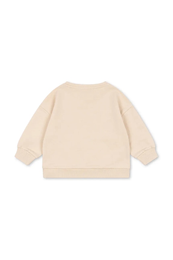 Dievča Detská bavlnená mikina Konges Sløjd LOUPY LOU SWEAT SHIRT OCS KS104350.G.PreSpring béžová