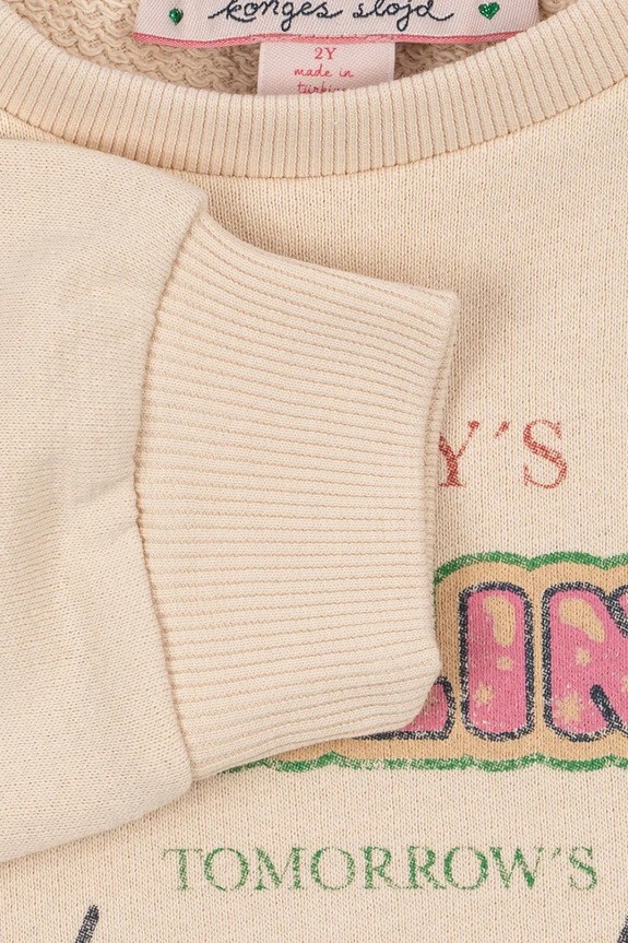 Detská bavlnená mikina Konges Sløjd LOUPY LOU SWEAT SHIRT OCS KS104350.G.PreSpring béžová