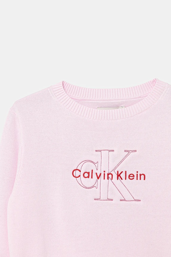 DÍVKA Dětská bavlněná mikina Calvin Klein Jeans IG0IG03075.128.176.PPY2 růžová