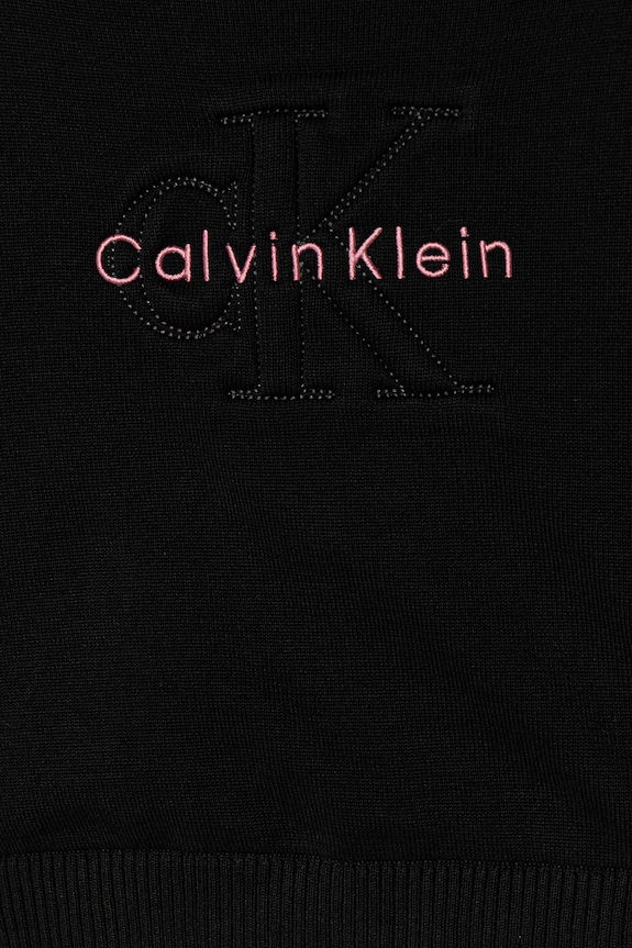 Κοριτσίστικα Παιδική βαμβακερή μπλούζα Calvin Klein Jeans IG0IG03075.128.176.PPY2 μαύρο