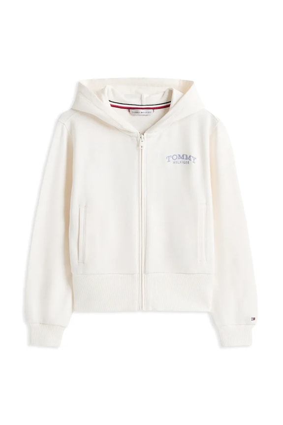 Dětská mikina Tommy Hilfiger KG0KG08988.116.122.PPY2 bílá SS26