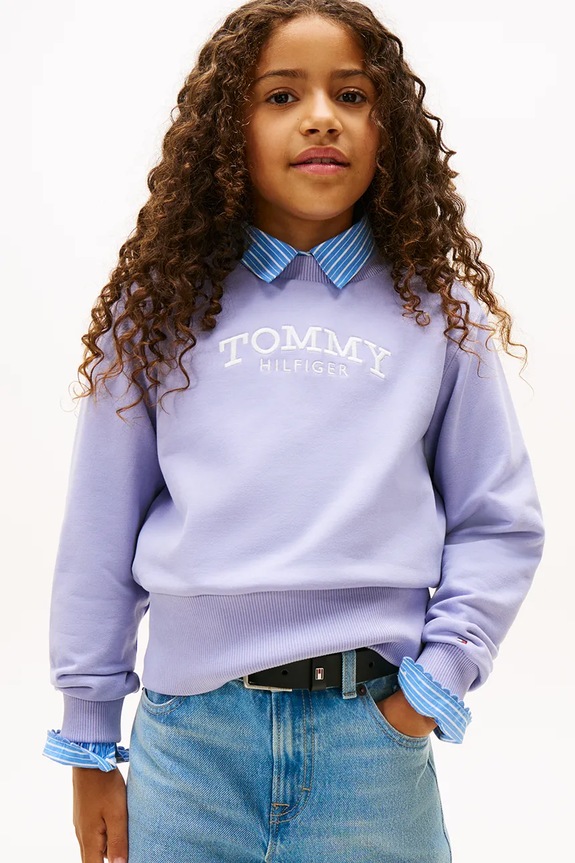 Tommy Hilfiger bluză copii imprimeu violet KG0KG08989.116.122.PPY2