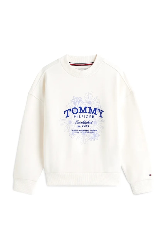 Παιδική μπλούζα Tommy Hilfiger KG0KG08992.128.176.PPY2 λευκό SS26