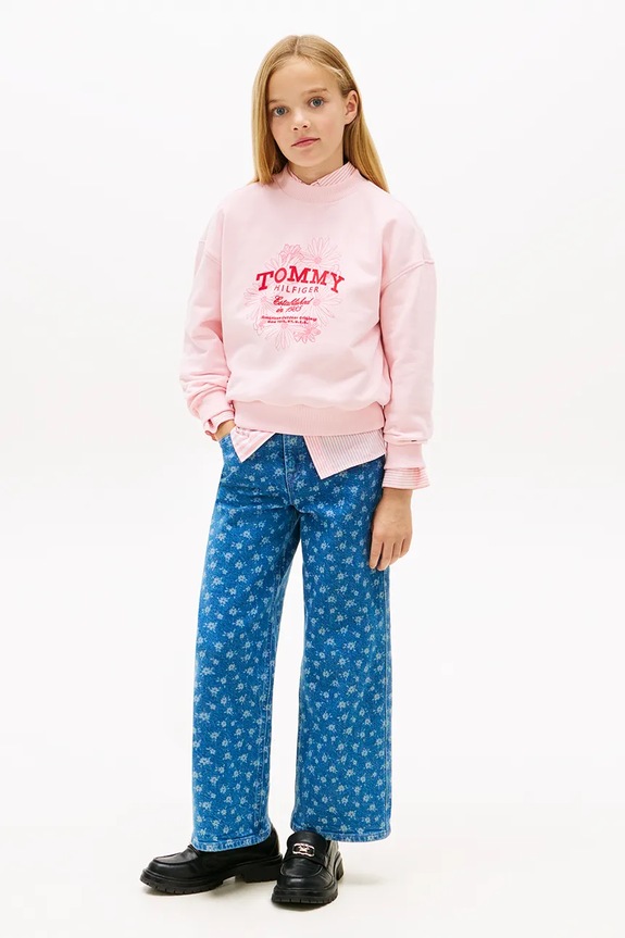 Lány Tommy Hilfiger gyerek felső KG0KG08992.128.176.PPY2 rózsaszín