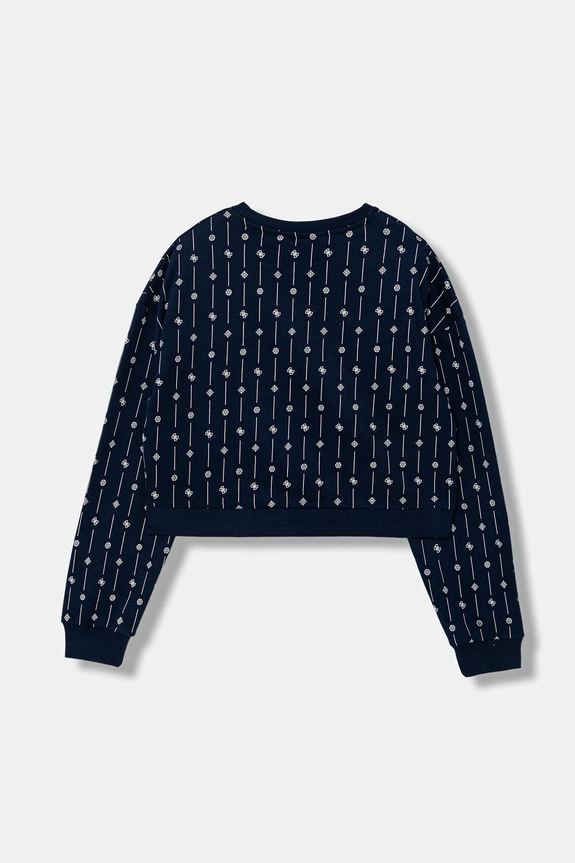 Guess bluza bawełniana dziecięca J6RQ04.KA6R4.PPY2 granatowy SS26