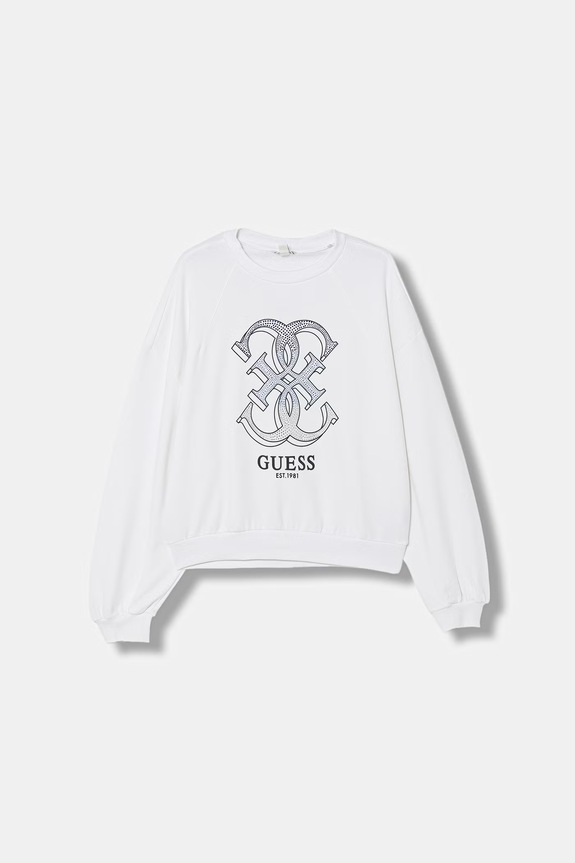 Детская хлопковая кофта Guess без капюшона белый J6RQ06.KAD74.PPY2