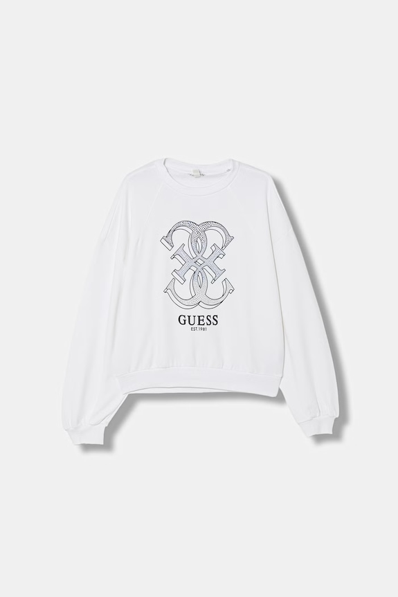 Детская хлопковая кофта Guess без капюшона белый J6RQ06.KAD74.PPY2