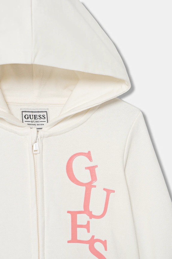 Djevojčice Dječja pamučna dukserica Guess K6RQ01.KA6R4.PPY2 bež