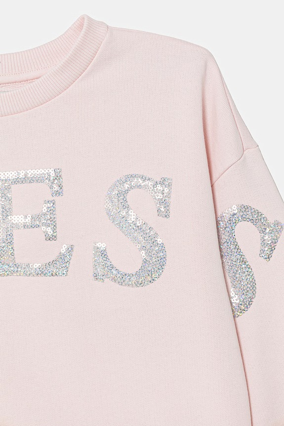 Fete Guess hanorac pentru copii, din bumbac K6RQ05.KAD74.PPY2 roz