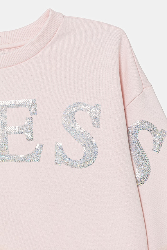 Fete Guess hanorac pentru copii, din bumbac K6RQ05.KAD74.PPY2 roz