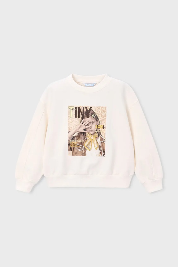 Mayoral bluza dziecięca z elastanem beżowy 3448.6G.Mini.PPY2