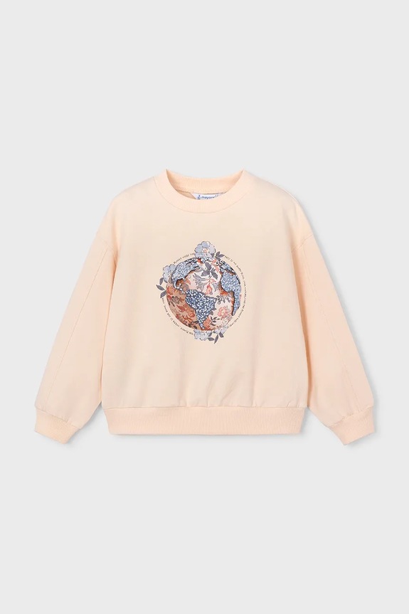 Mayoral bluză copii print bej 3448.6G.Mini.PPY2