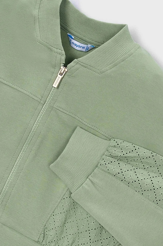 Dziewczynka Mayoral bluza dziecięca 3456.6E.Mini.PPY2 zielony