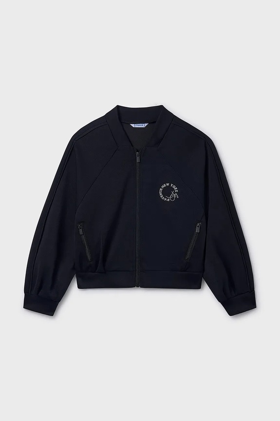 Dječja dukserica Mayoral bez kapuljače crna 6409.8E.Junior.PPY2