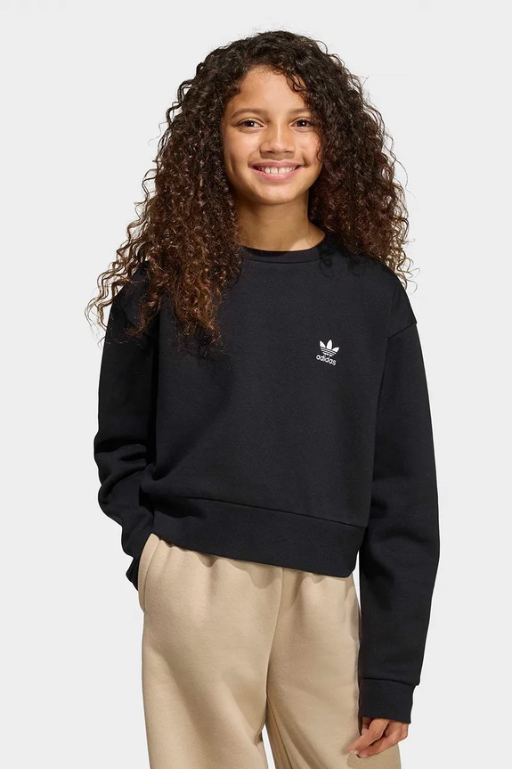 Dječja dukserica adidas Originals bez kapuljače crna KE2380