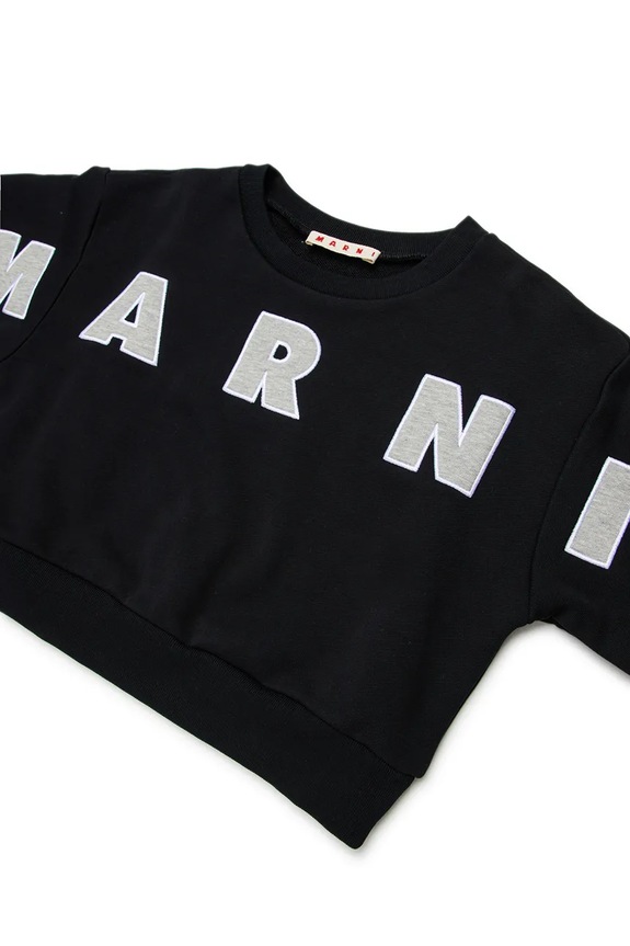 Dievča Detská bavlnená mikina Marni MS220F SWEAT-SHIRT M01193.M00V0 čierna