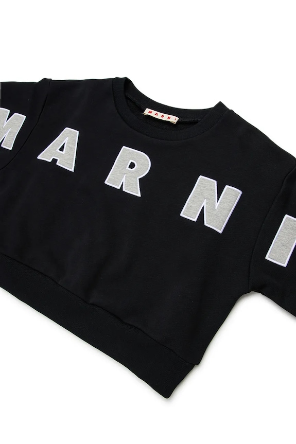 Dievča Detská bavlnená mikina Marni MS220F SWEAT-SHIRT M01193.M00V0 čierna