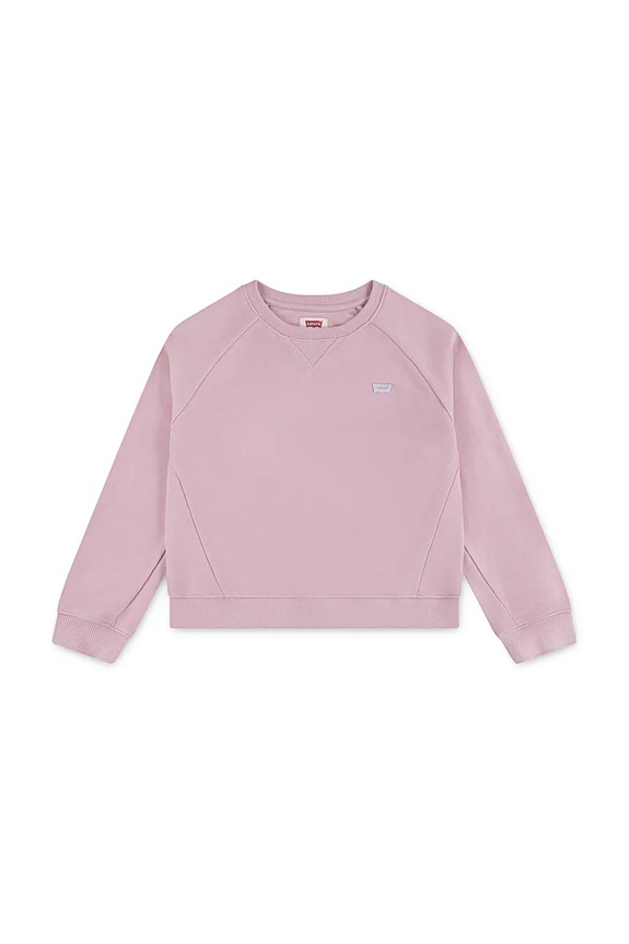 Παιδική μπλούζα Levi's MEET AND GREET CREW 3EP542 ροζ SS26