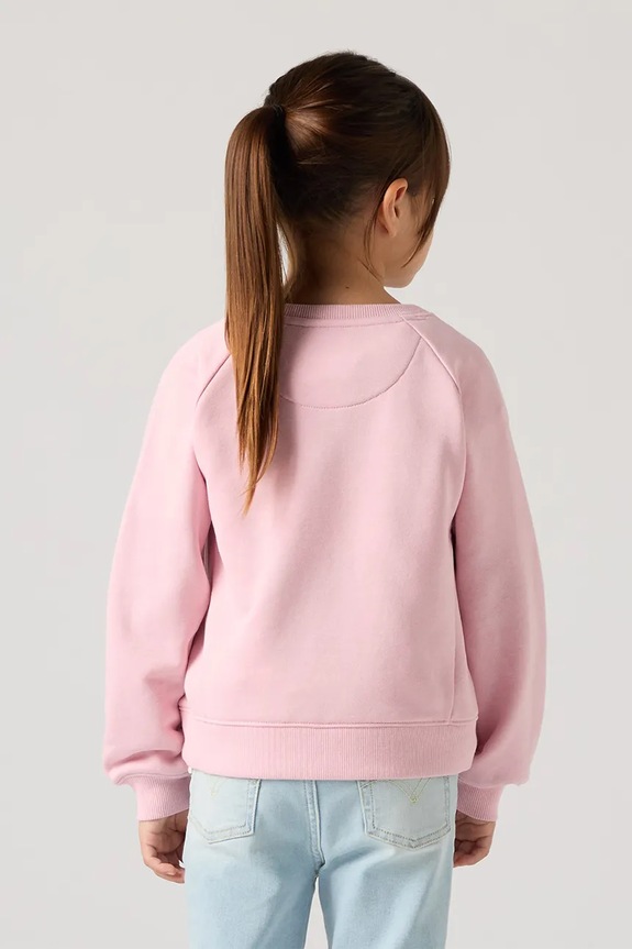 Παιδική μπλούζα Levi's MEET AND GREET CREW 3EP542 ροζ