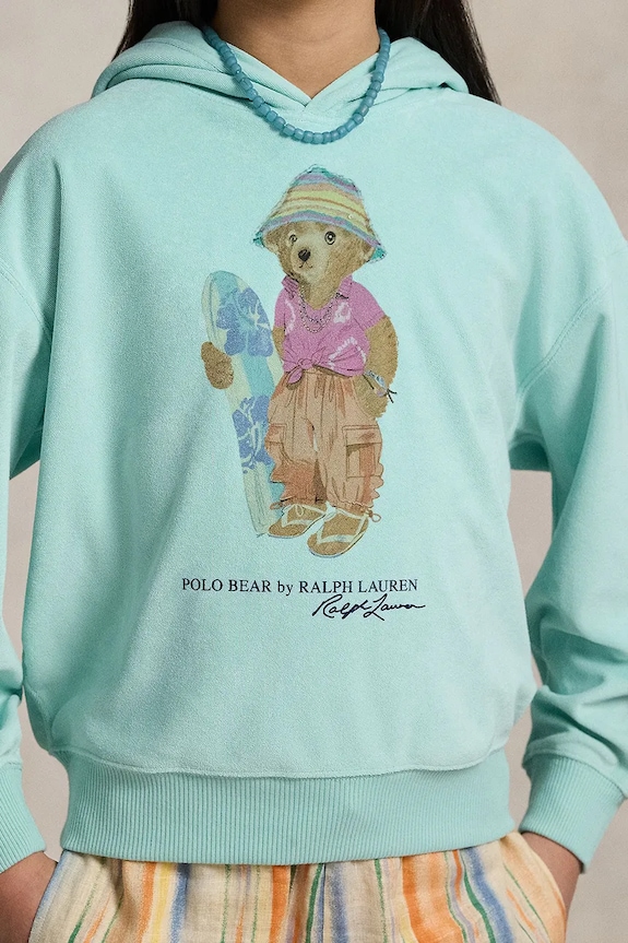 Polo Ralph Lauren bluza dziecięca bawełniana 313A11823002 turkusowy