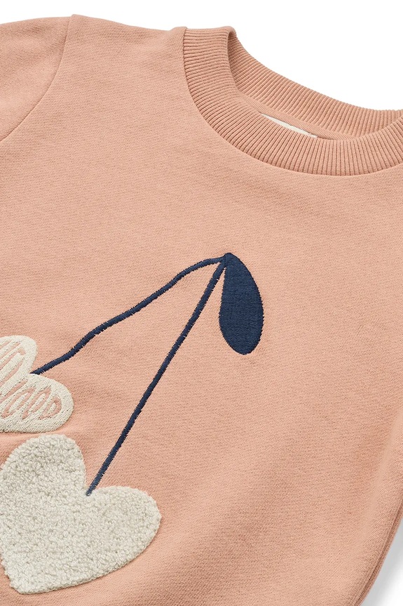 Девочка Детская хлопковая кофта Liewood Thora Placement Sweatshirt LW20681.G.PPY2 розовый