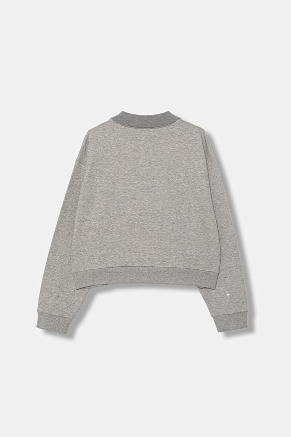 Elisabetta Franchi felpa per bambini in cotone EFFE166.0.FF002 grigio SS26
