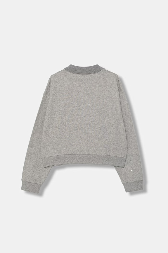 Elisabetta Franchi felpa per bambini in cotone EFFE166.0.FF002 grigio SS26