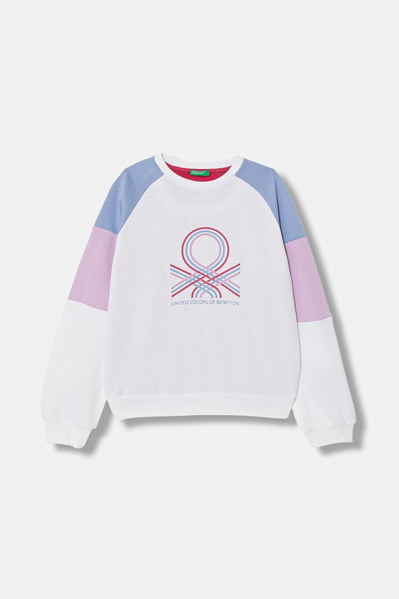 Detská bavlnená mikina United Colors of Benetton potlač viacfarebná 3J68C10S5.G.Stagionale