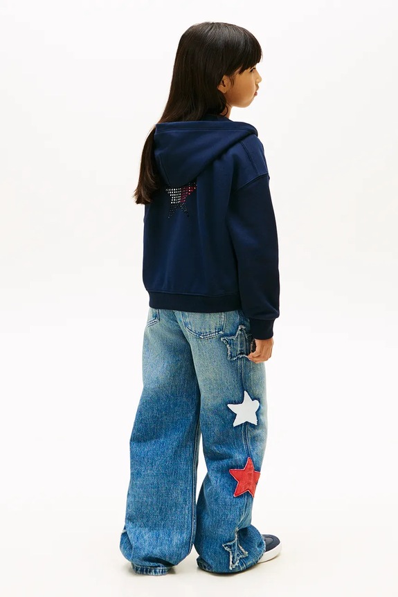 Tommy Hilfiger mikina s kapucňou detská s bavlnou tmavomodrá KG0KG09129.128.176.PPY2