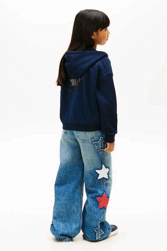 Tommy Hilfiger mikina s kapucňou detská s bavlnou tmavomodrá KG0KG09129.128.176.PPY2