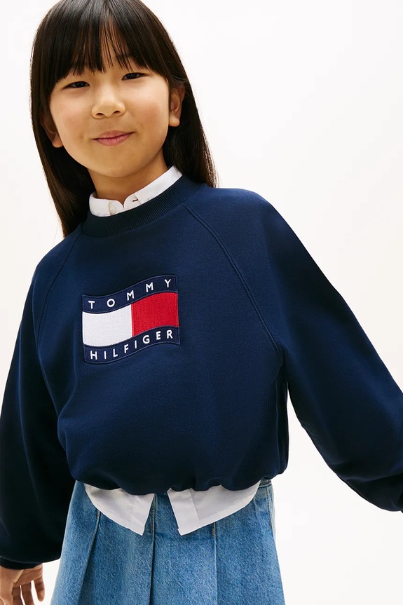 Tommy Hilfiger mikina s bavlnou KG0KG09236.128.176.PPY2 tmavomodrá