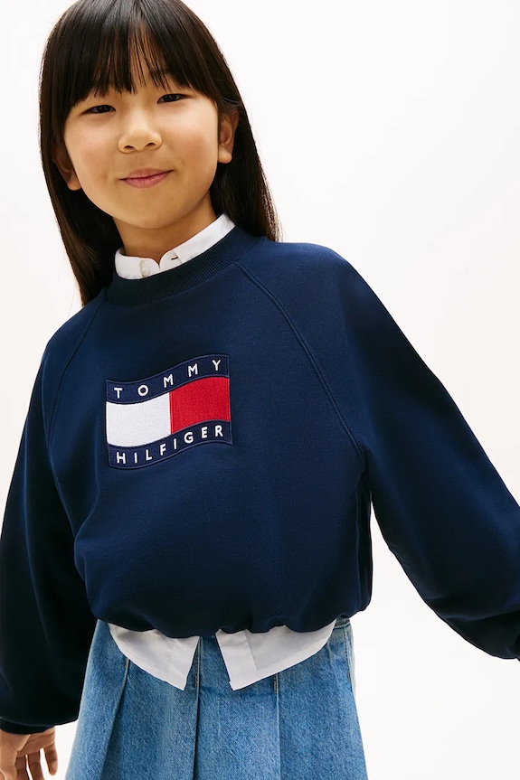 Tommy Hilfiger mikina s bavlnou KG0KG09236.128.176.PPY2 tmavomodrá