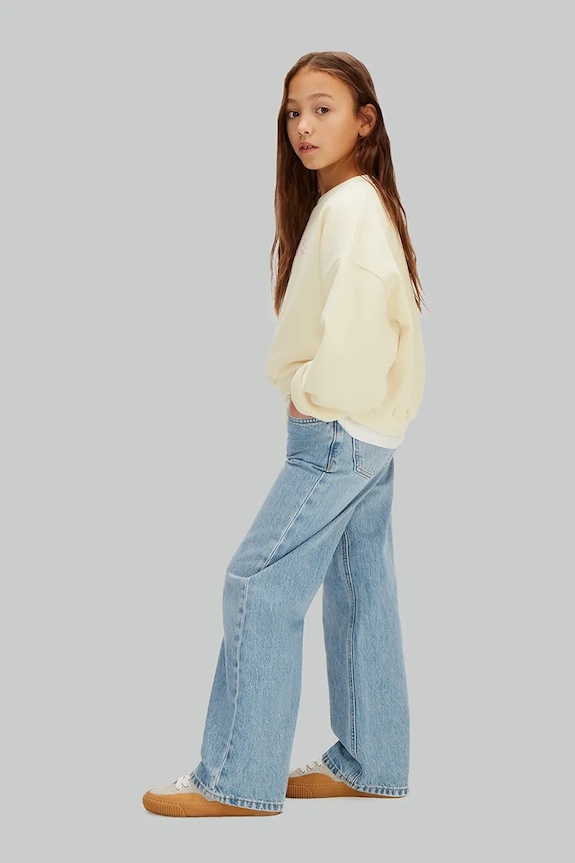 Calvin Klein Jeans bluza dziecięca z bawełną LVCKSJB25G.128.176.PPY2 beżowy