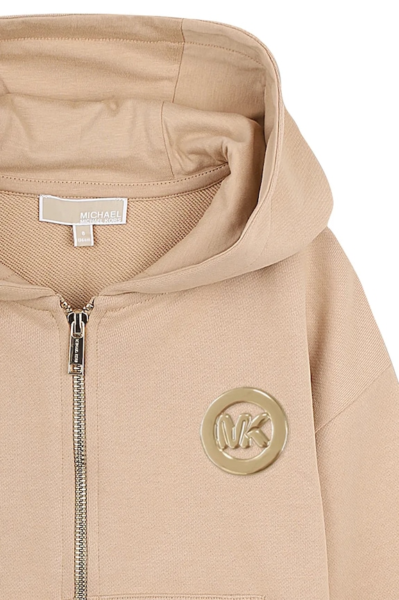 DÍVKA Dětská bavlněná mikina Michael Kors R30590.114.150 hnědá