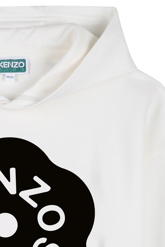 Djevojčice Dječja pamučna dukserica Kenzo Kids K61805.102.108 bijela
