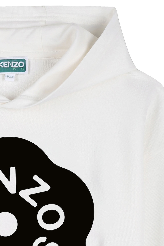 Djevojčice Dječja pamučna dukserica Kenzo Kids K61805.102.108 bijela