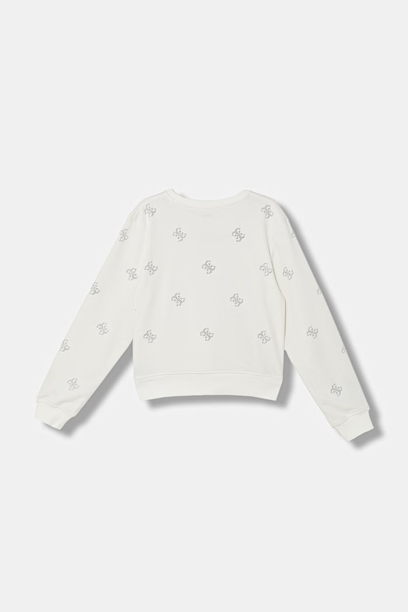 Guess mikina detská s bavlnou J6GQ06.KF712.PPY2.M biela SS26