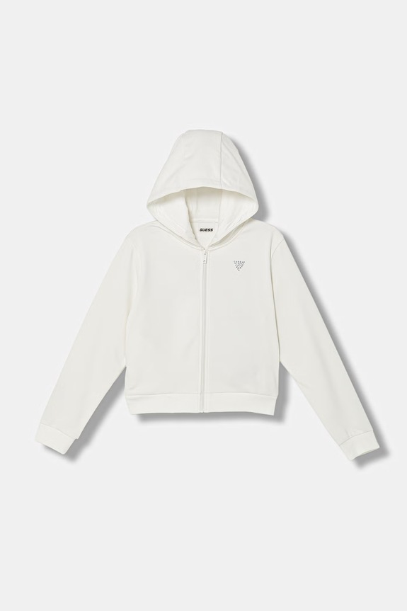 Guess mikina na zips detská s bavlnou biela J6GQ07.KF712.PPY2.M