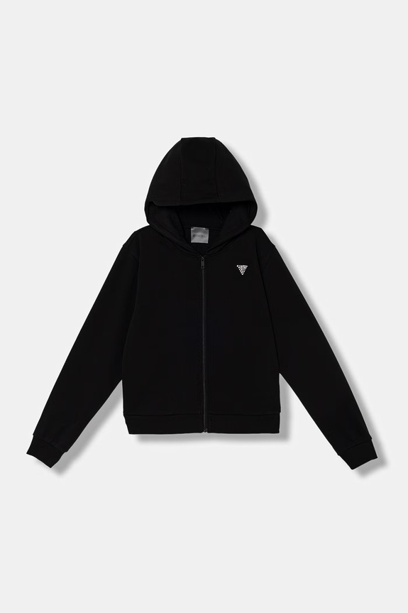 Guess mikina na zips detská s bavlnou čierna J6GQ07.KF712.PPY2.M