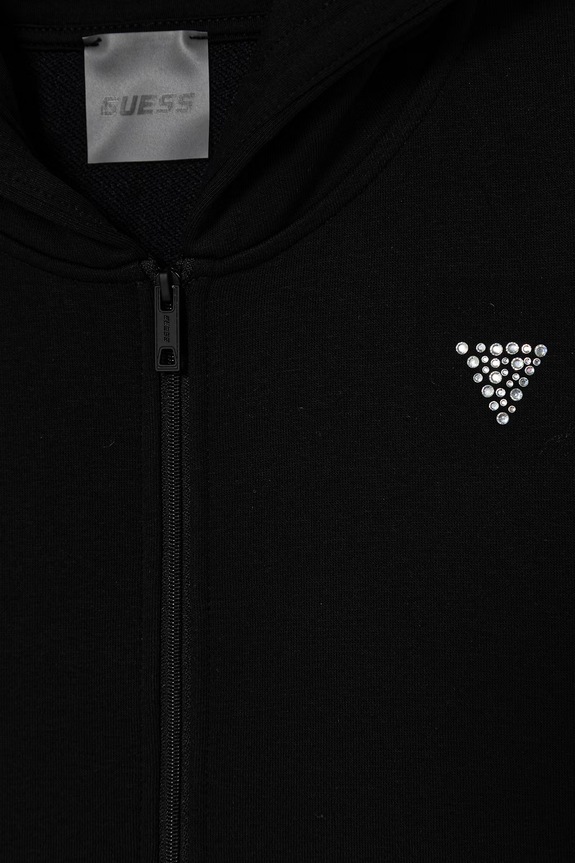 Dievča Guess mikina na zips detská s bavlnou J6GQ07.KF712.PPY2.M čierna