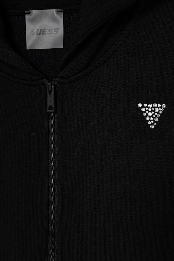 Dievča Guess mikina na zips detská s bavlnou J6GQ07.KF712.PPY2.M čierna