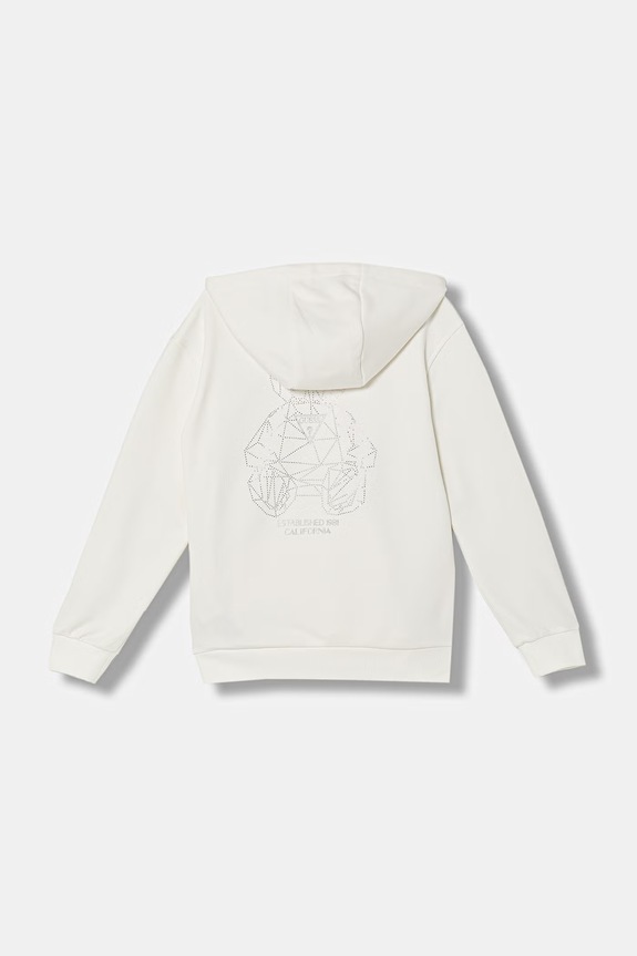 Guess mikina s kapucňou detská J6GQ10.KF712.PPY2.M biela SS26