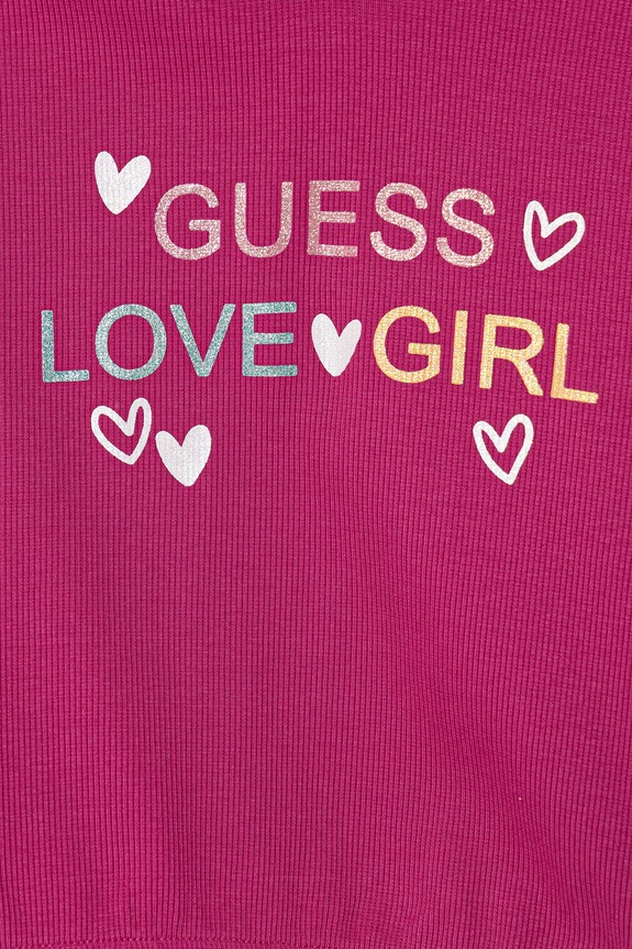 Fete Guess hanorac pentru copii, cu amestec de bumbac K6GQ02.KF384.PPY2.M roz