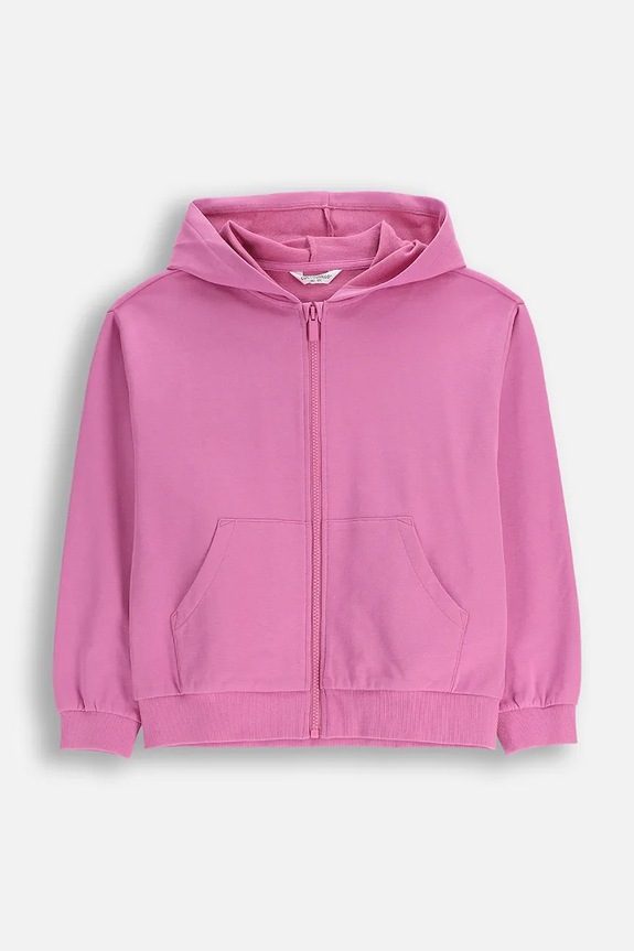 Coccodrillo bluza dziecięca z kapturem różowy WC6132401VGA